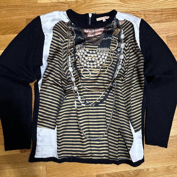 Venera Arapu Necklace Print Sweater